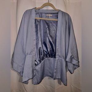 Anthropologie Luxe Blue coverup